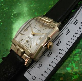 Vintage 1950s WITTNAUER Men ' s Wristwatch Fully Serviced W/ 1 Year 4