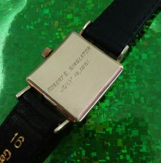 Vintage 1950s WITTNAUER Men ' s Wristwatch Fully Serviced W/ 1 Year 5