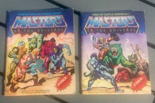Vtg.  1981 He - Man Master Of The Universe Booklets King Of Gray Skull /power Sword