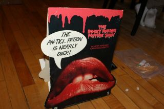 Vintage The Rocky Horror Picture Show Video Store Advertising Stand Up Sign