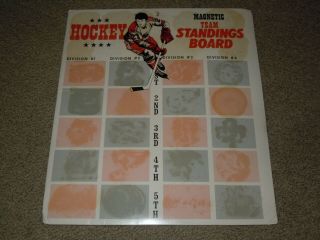 Nhl White Orange Black Hockey Standings Board Vintage 70 