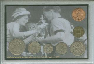 Wolverhampton Wanderers Wolves Vintage F.  A Cup Final Winners Coin Gift Set 1960