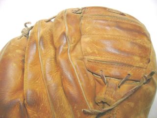 Vintage 1950 ' s Nokona Leather 3 finger Baseball Glove Gene Clough J113 5
