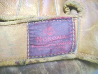 Vintage 1950 ' s Nokona Leather 3 finger Baseball Glove Gene Clough J113 6
