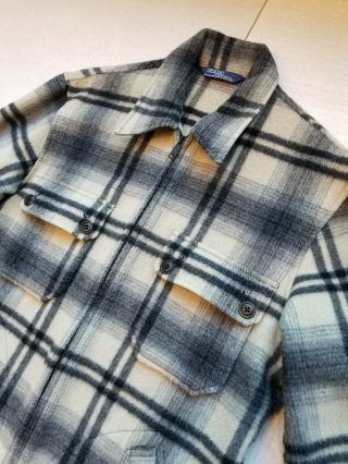 Polo Ralph Lauren Vintage Wool Plaid Zip Up Jacket Size Medium Men 