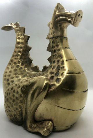 Vintage Brass Dragon Humidifier Steamer Wood Stove 2 Piece 1982 Gates General