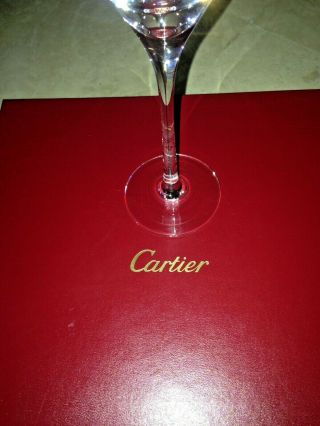 Authentic Cartier Vintage Crystal Champagne Glasses / Flutes 6