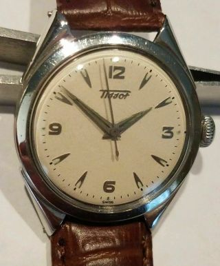 Vintage Rare 1950’s Tissot Military Style Cal: 27b - 21 Ss Mens Watch