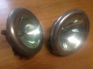Wow Early Pair Cowl Lamp Vintage Spot Light 1920 