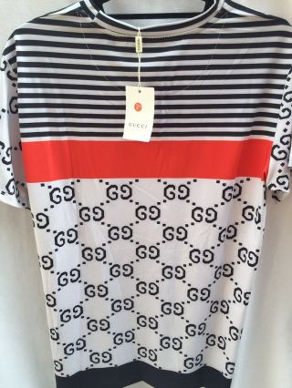 Authentic Rare Gucci Stripe Shirt With Gucci Logo Size Large With Tags 2