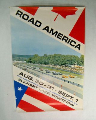 Vintage Racing Posters Road America,  Can Am Challenge 1968 Elkhart Lake Wis.