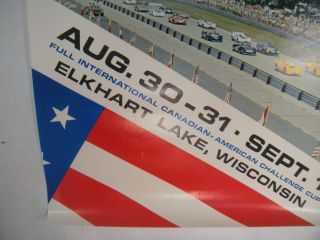 VINTAGE RACING POSTERS ROAD AMERICA,  CAN AM CHALLENGE 1968 Elkhart Lake Wis. 5