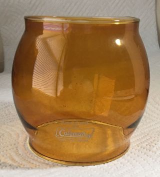 Vintage Amber Colored Pyrex Globe For Coleman Lantern Models 200 200a 201 242