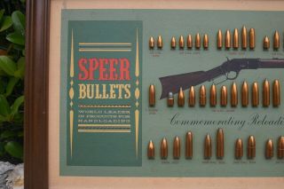 Speer Bullet Board Cartridge Ammo Display 1864 - 1964 2