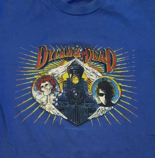 Vintage greatful dead and Bob Dylan t shirt 1987 2