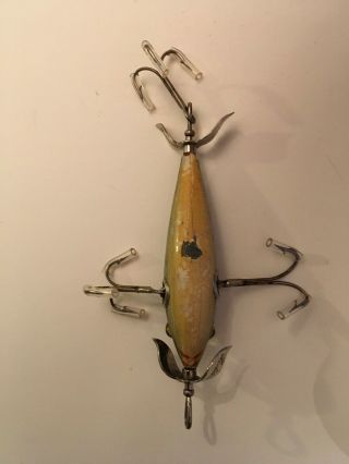 Vintage Heddon Underwater Minnow Model 100 Antique Lure Crackleback 3