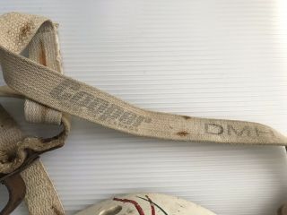 Vintage Cooper Fiberglass Hockey Goalie Face Mask - Leather Straps Pin Stripped 5