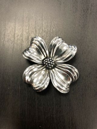 James Avery Sterling Dogwood Flower Brooch Pin Or Pendant Vintage Silver Jewelry