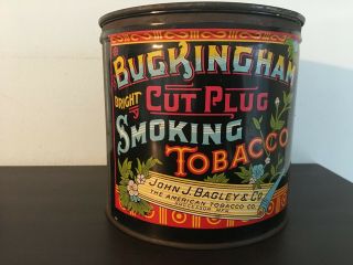 Vintage Buckingham tobacco tin - antique - pipe - cigarette - advertising 2