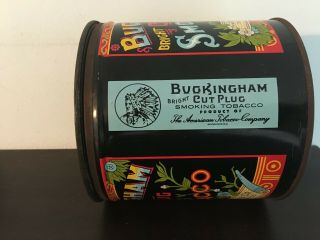 Vintage Buckingham tobacco tin - antique - pipe - cigarette - advertising 3