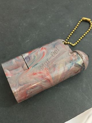 Vintage Mar - Del Combination Pocket Lighter & Pocket Flashlight Swirled Plastic