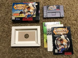 Harvest Moon (snes) Nintendo Cib Complete Box 1997 Natsume Rare