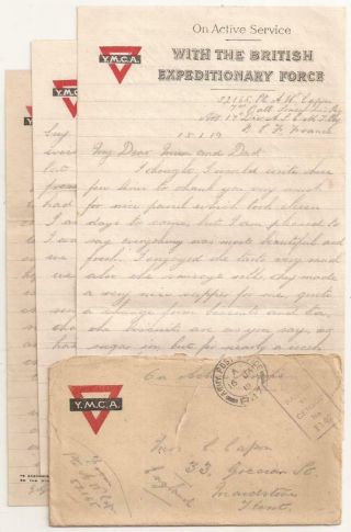 Wwi Bef Letter.  France.  Hell Of Battle.  Lewis Gunner.  7th Lincolnshire Regiment