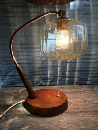 Vintage Antique Art Deco Style Table Lamp Mid Century Design Bedside Light 2