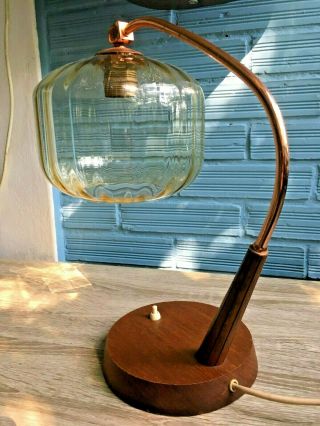 Vintage Antique Art Deco Style Table Lamp Mid Century Design Bedside Light 7