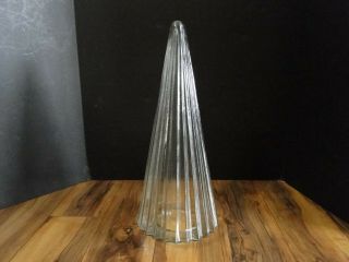Vintage Holophane Glass Lamp Shade Globe Cone Shaped 17 1/4 " Tall Nose Cone