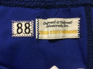 Vintage Sand Knit 1988 Golden State Warriors Nba Game Issue Pants Jersey Sz 34
