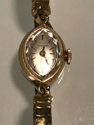 Tissot Vintage 1960s Ladies 14k Gold Ladies Watch