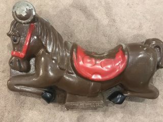 Vintage Spring Horse Pony Gamettime Cast Aluminum Toy Playground 2