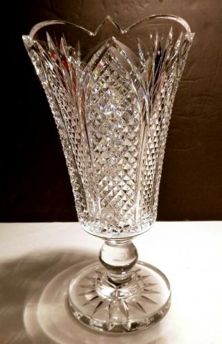 Rare VINTAGE House of Waterford Crystal MASTER CUTTER Flower Celery Vase 10 