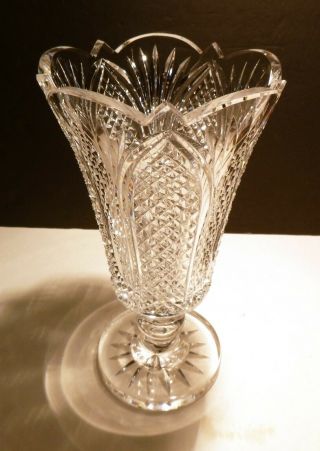 Rare VINTAGE House of Waterford Crystal MASTER CUTTER Flower Celery Vase 10 