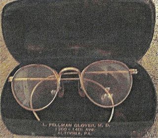 Vintage Wire Rim Eyeglasses Child Rx Circa 1952 Collectible Antique Vg