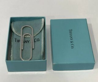 Rare Vintage Tiffany & Co.  Sterling Silver Paper Clip Money Clip 2.  5 "