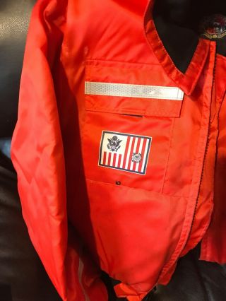 Vintage Mustang Survival Coast Guard Issue Flotation Jacket Ugh - 77 Xl 48 - 50 Inch 2