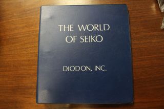 Vintage 1970s World Of Seiko Diodon,  Inc Watch Guide Manuel Sales Price List