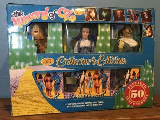 The Wizard Of Oz 50th Anniversary Collector ' s Edition Dolls Plus The Wizard 2