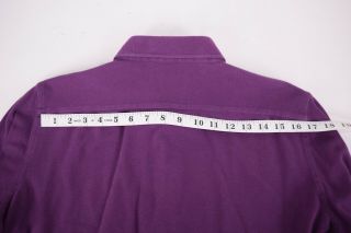 Luigi Borrelli Luxury Vintage Shirt Size XL (fits Large) In Solid Purple Knit 6
