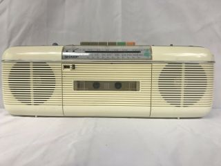 Rare Vintage Sharp Qt - 50 (w) Stereo Am/fm Cassette Recorder Radio