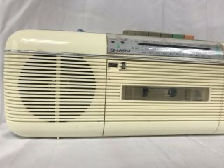 RARE Vintage Sharp QT - 50 (W) Stereo AM/FM Cassette Recorder Radio 2