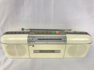 RARE Vintage Sharp QT - 50 (W) Stereo AM/FM Cassette Recorder Radio 4