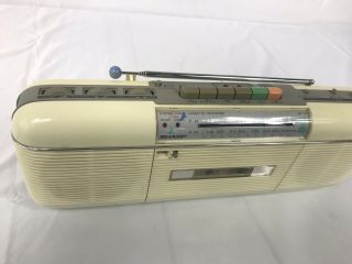 RARE Vintage Sharp QT - 50 (W) Stereo AM/FM Cassette Recorder Radio 7