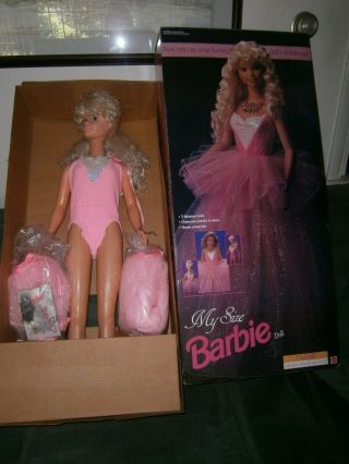Barbie My Size Doll 1992 Mattel 2517 3 Feet Tall Box & All Accessories 7
