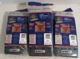 Vintage Fruit of the Loom Ribbed Men ' s Briefs Size XL 42 - 44 2