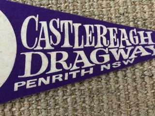 Vintage Castlereagh Dragway Pennant Flag Drag Hotrod Ed Big Daddy Roth Rat Fink 3
