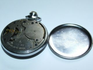 Lovely Black Dial Military Type Vintage Smiths Empire Pocket Watch 6