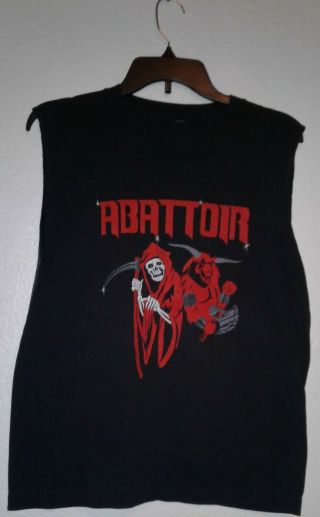 Abattoir T Shirt Vintage 1985 Vicious Attack Tour 2 Sided Slayer Megadeth Sodom